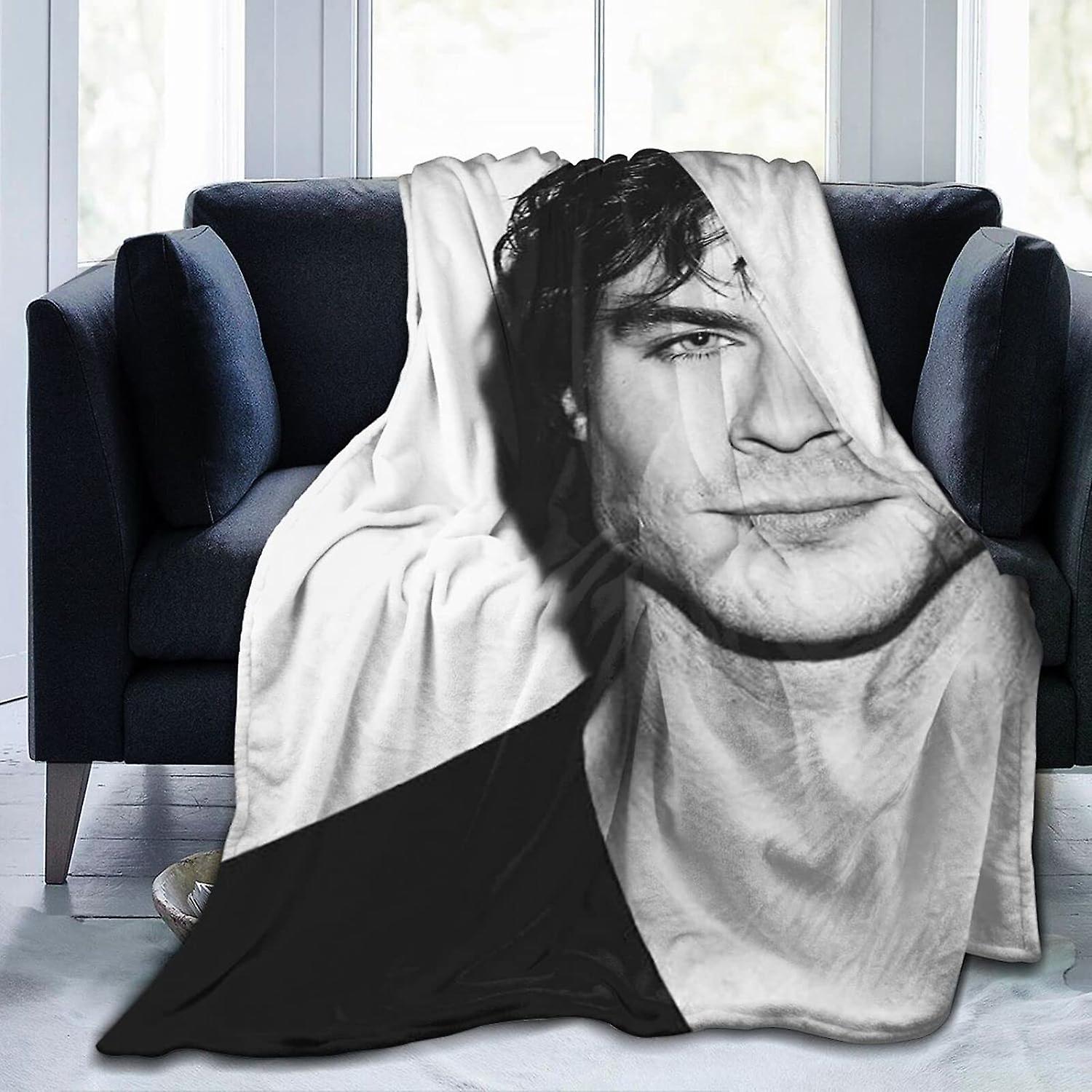 Ultra mykt teppe Ian Somerhalder kaste teppe luftig og varm anti statisk enkelt teppe vaskbare kaste tepper ABD9325