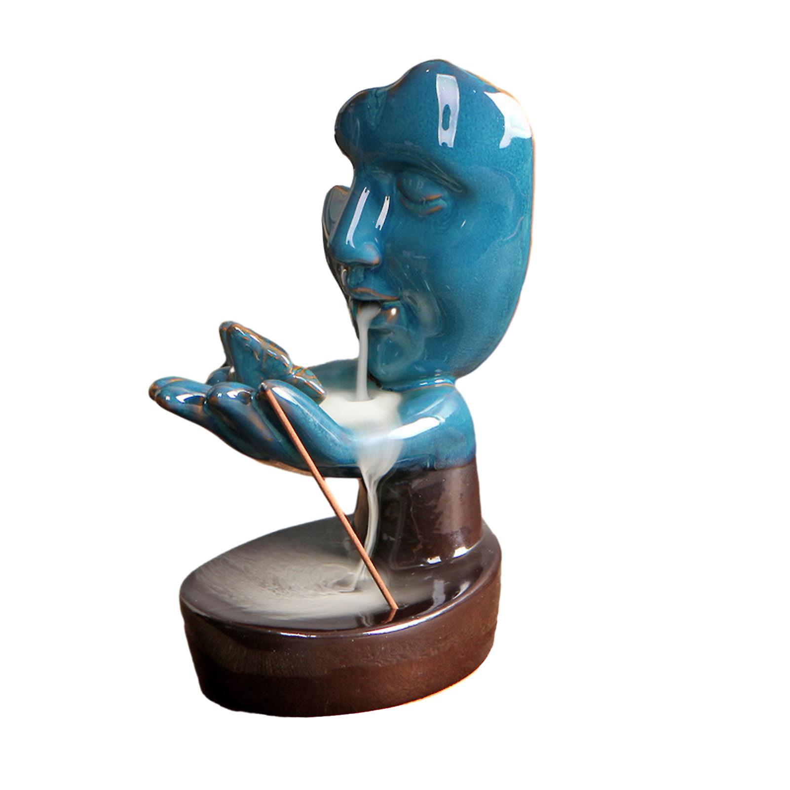 Backflow Incense Burner Desktop Statue Heat-Resistant Shatterproof Well-designed Incense Holder Aromatherapy Ornament
