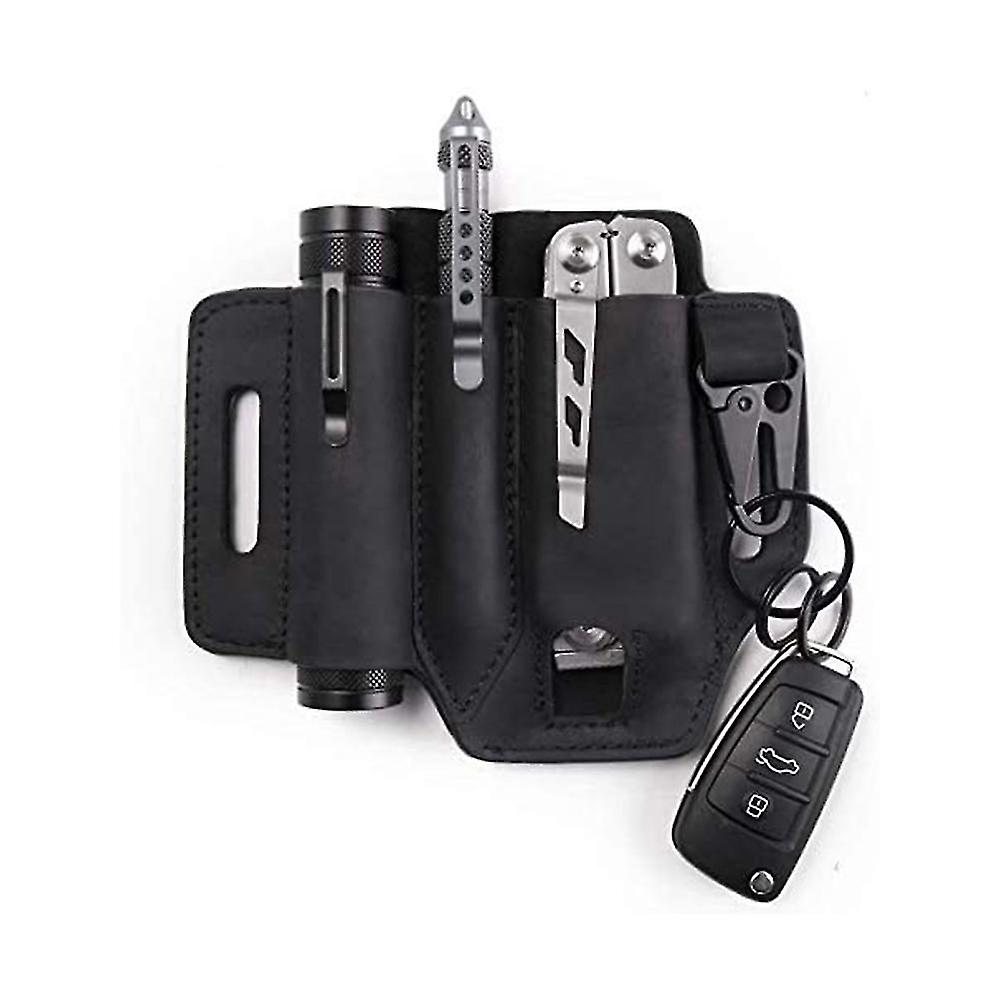 Key Holder Multi Tool Pouch- Leather Belt Loop Waist Multitool Sheath