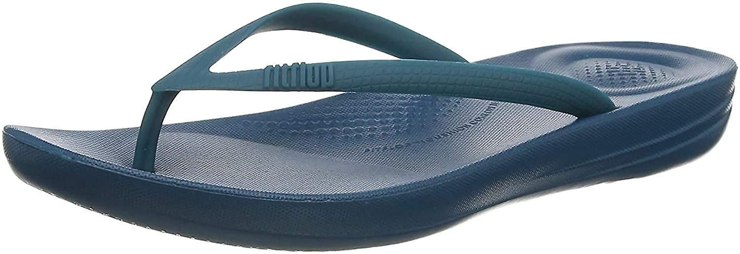 Fitflop Iqushion Ergonomic Sea Blue Womens Beach Flip Flops