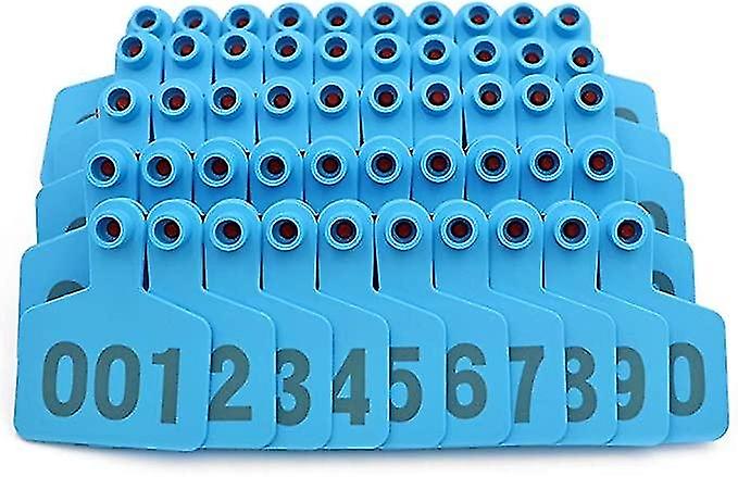 100 Pack Goat Pig Ear Tags Cows Cows Calf Farm Blue