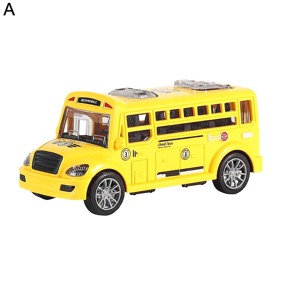 Bus Toy Opening Door School Bus Model Birthday Gift for Boys