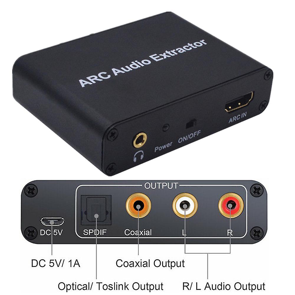 Adaptateur convertisseur HDMI ARC Audio Extractor Digital DAC vers RCA Coax SPDIF 3.5mm