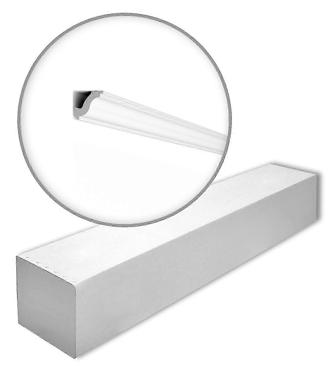 NMC 50 x Cornice moulding H-box 100 meter NOMASTYL Extruded polystyrene (LDPS) 200 cm white pre-primed