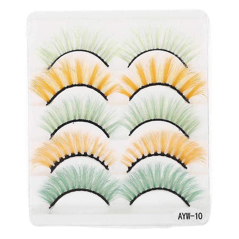 5pair Fake Eyelashes For Halloween Decor