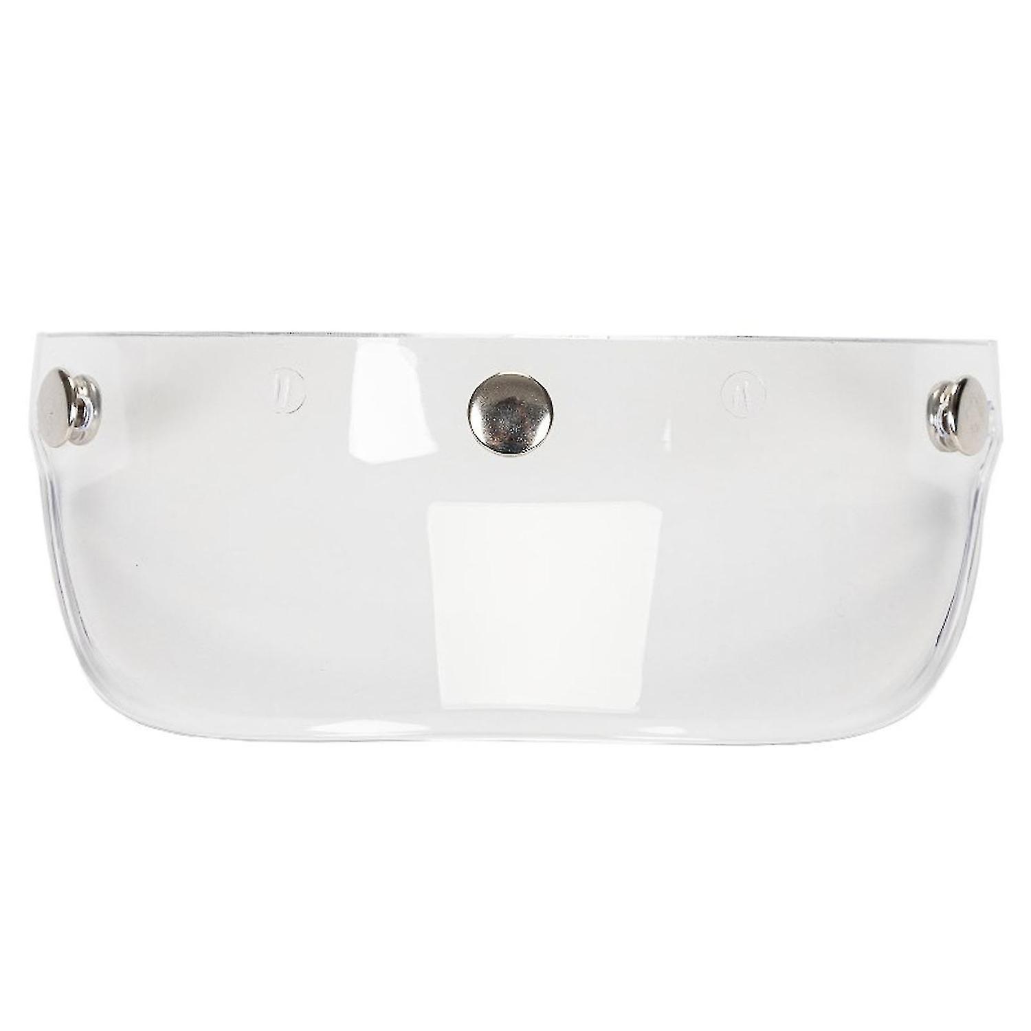 Universal 3 Snap-button Visor Flip Up Wind Shield For Open Face Motorcycle Helmet