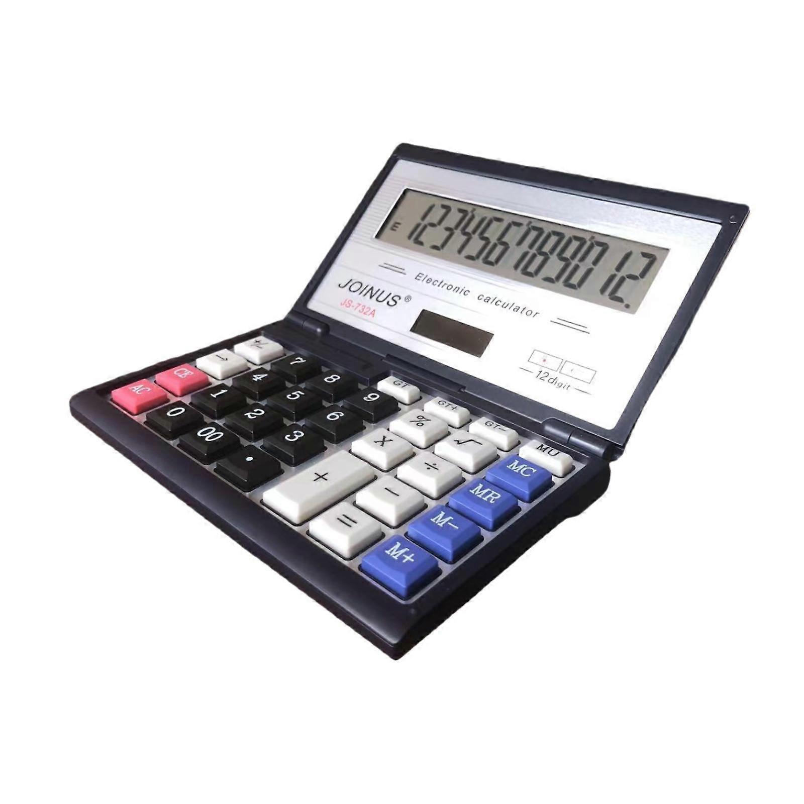 Folding Solar Calculator Double Power Calculator Large Display for Home School