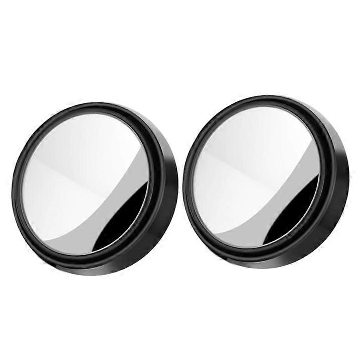 2 Pcs Car Round Frame Convex Blind Spot Mirror Wide-angle 360 Degree Adjustable Clear Rearview Auxiliary Mirror Driving Safety