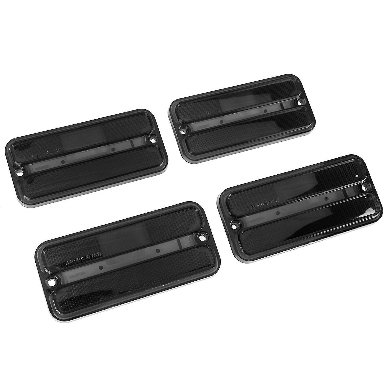 Front Rear Side Marker Light Set 0849‑520 Indicator Lamp Set Replacement for Chevy G‑Series Van 1968‑1972 Black 