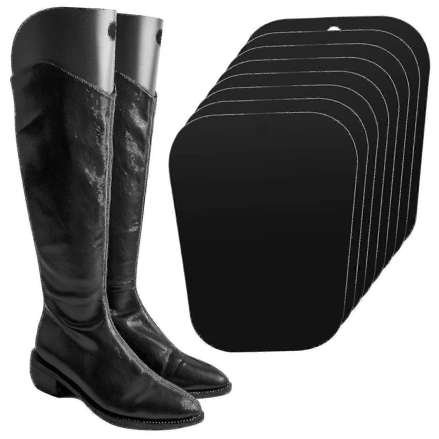 8 pezzi Boot Shoe Trees, Black Boot Shaper, Portascarpe riutilizzabile, Albero da scarpe in plastica, High Boot Hold