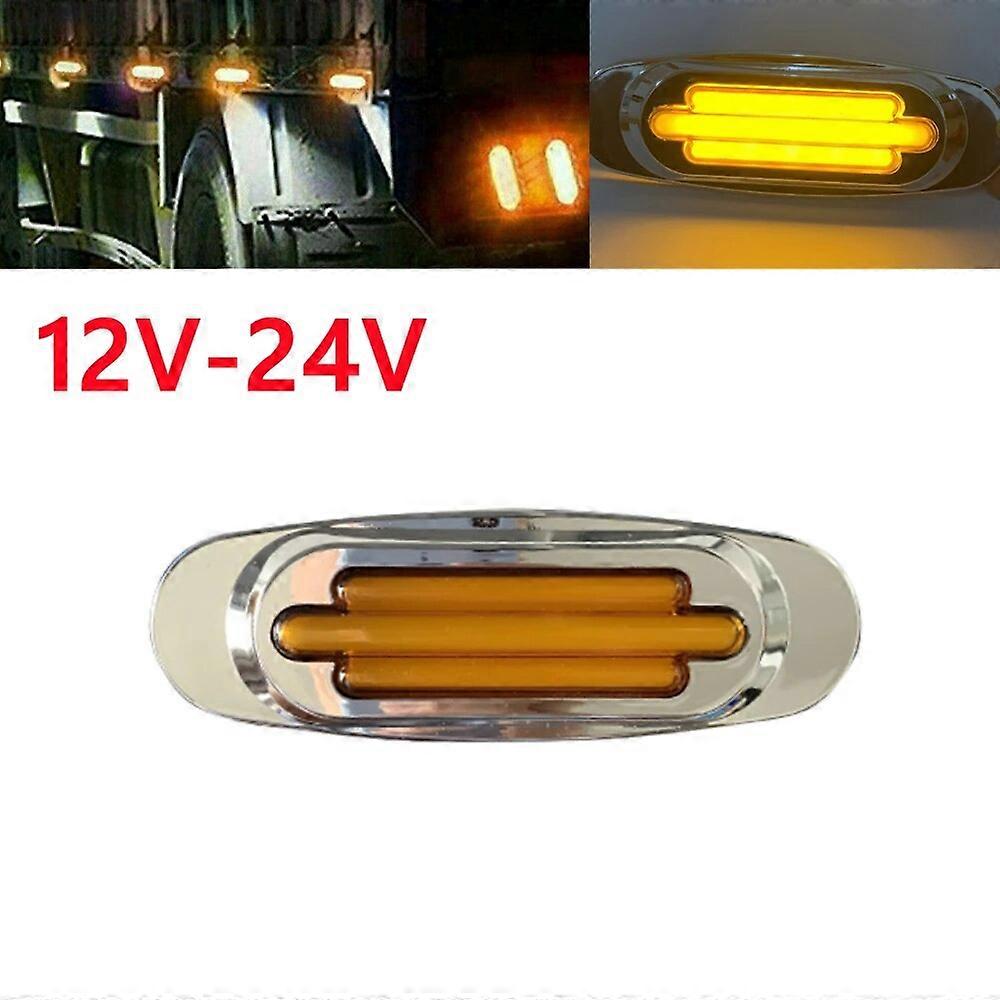 12~24V 16LED Side Marker Lights Warning Tail Light Auto Trailer Truck Lorry Markering Light Yellow Amber Car External Lights FN9U3040