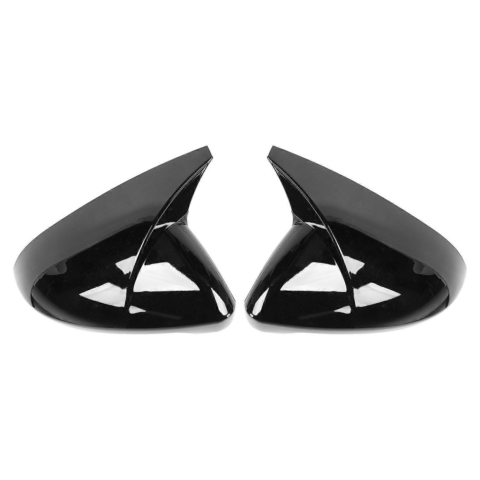 Pair Rearview Mirror Cover Cap Protector Housing Horn Style Fit for MK7/MK7.5 GTD R 2013~2020Black E2U411