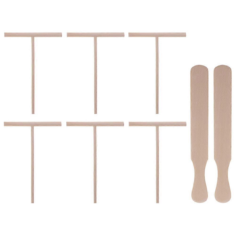 Cake Scraper Mini Wooden Rake Crepe Scraper Crepe Spreader Spreader Stick Crepe Spatula Turner Dosa Spreader