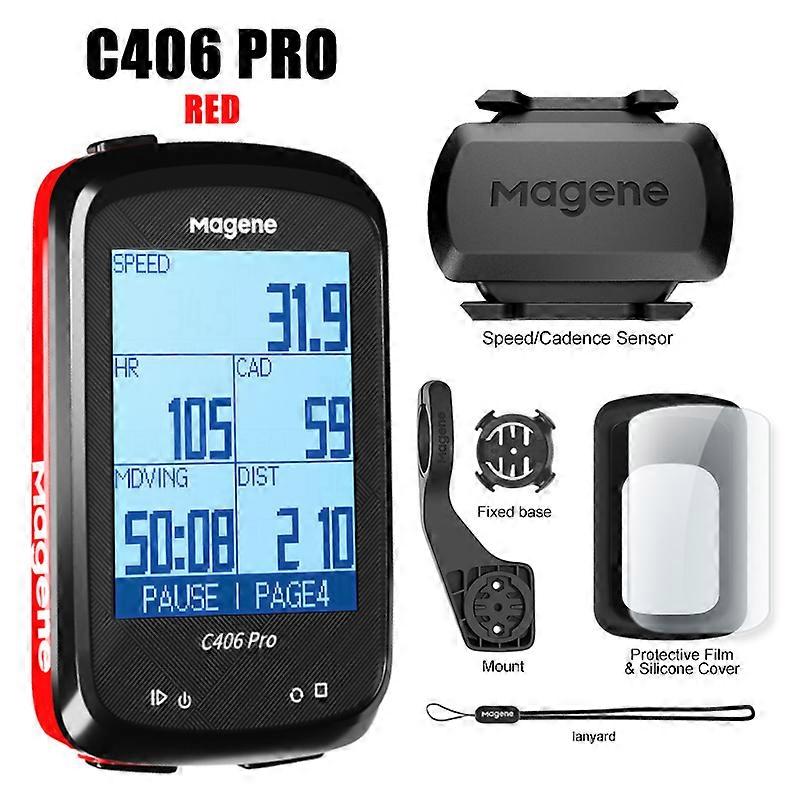 Magene C406 Pro Bicycle Gps Navigation Computer Mtb Road Cycle Smart Wireless Waterproof Speedometer English Version Sensor