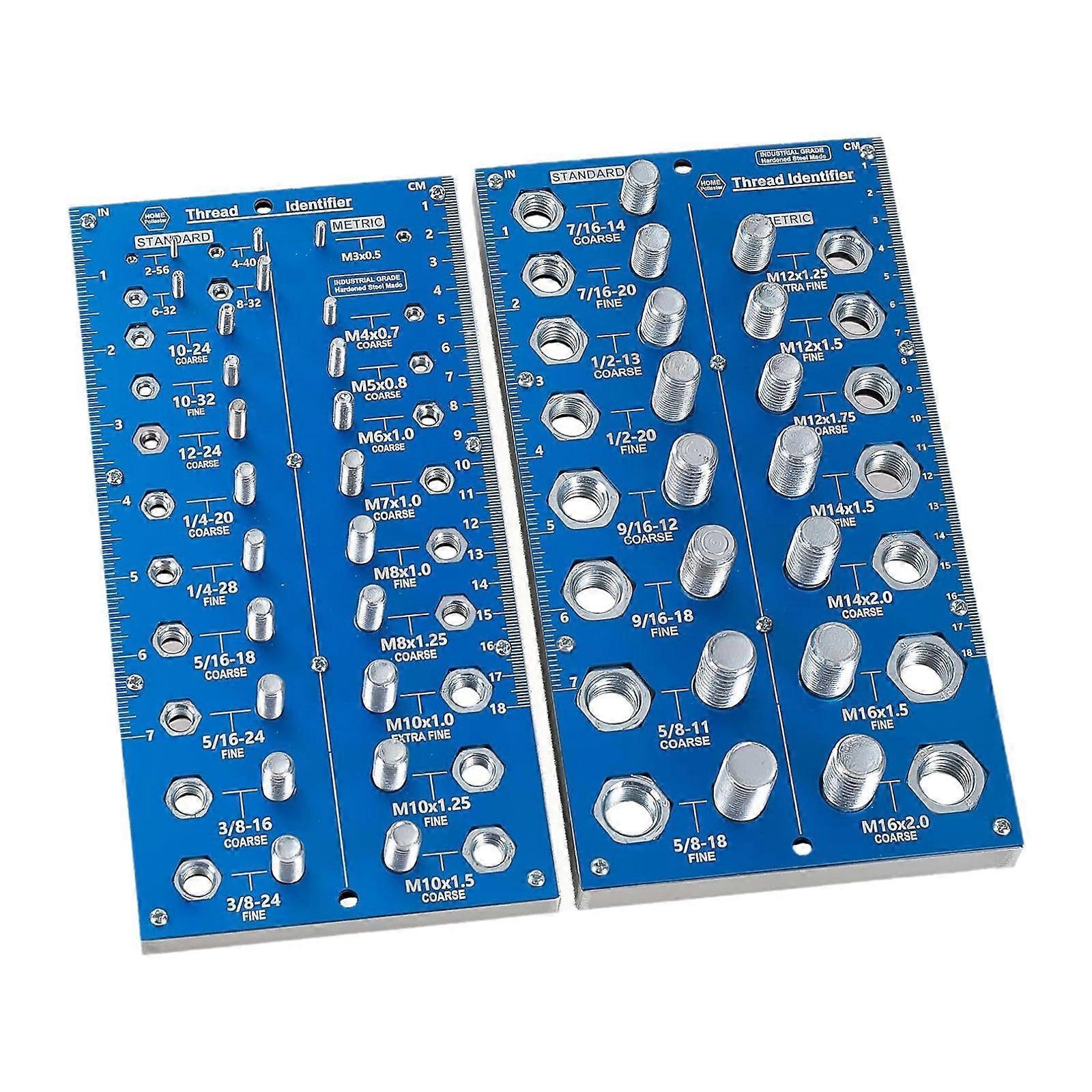 Nut and Bolt Thread Checker Bolt Size Gauge Car Home Garage Identifier Gauge
