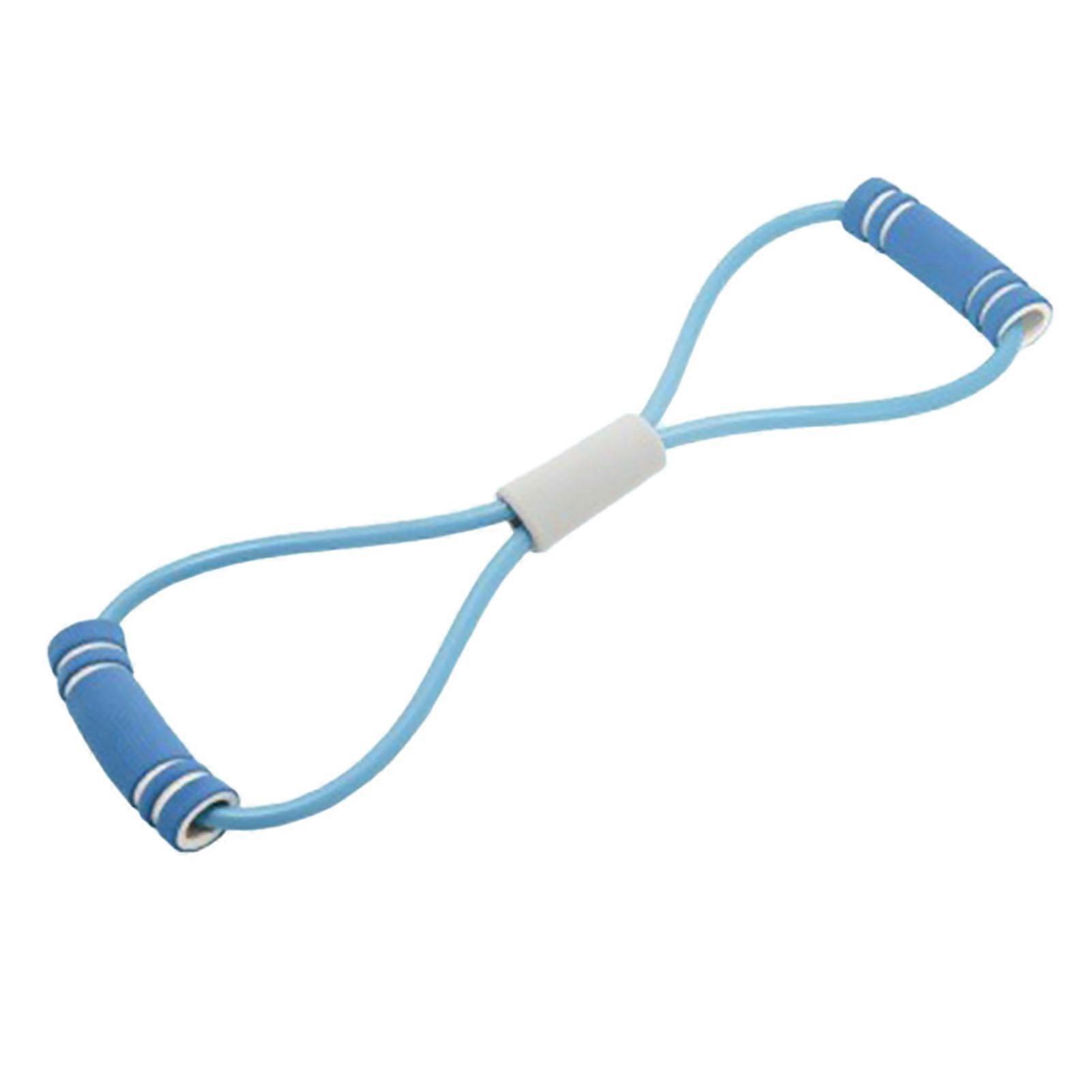 Figure 8 Puller Tpe Foam High Elastic Adjustable Resistance Stretching Straps Chest Puller For Strength Training Blue