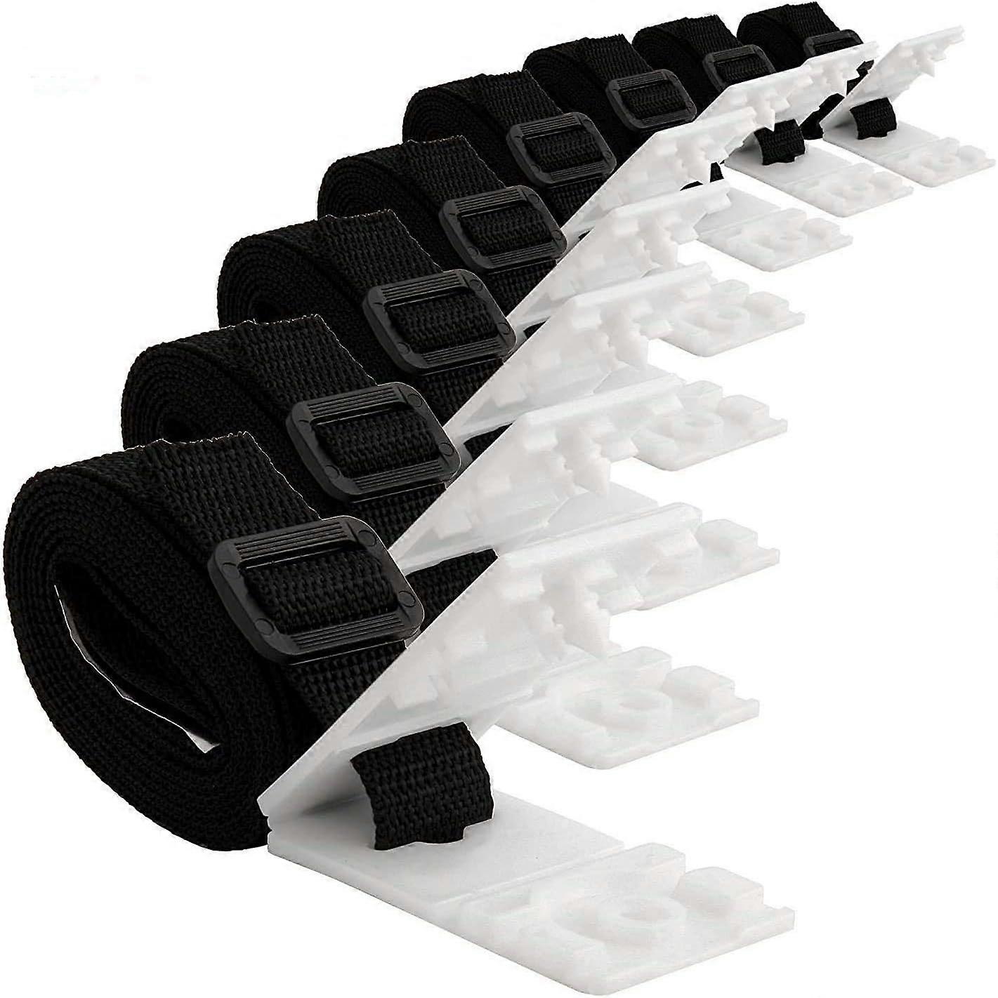 Set Di 8 Cinghie Di Fissaggio Extra Lunghe E Morsetti Di Ricambio Per Sistema Avvolgibile Mobile Per Coperture Per Piscine