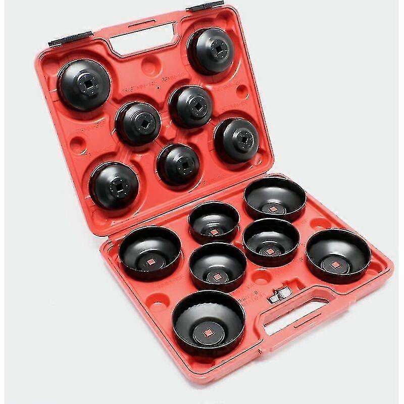 Kit Oil Filter Caps 14 Pcs. Oil Filter Wrenches Adapter Included In Tool Box