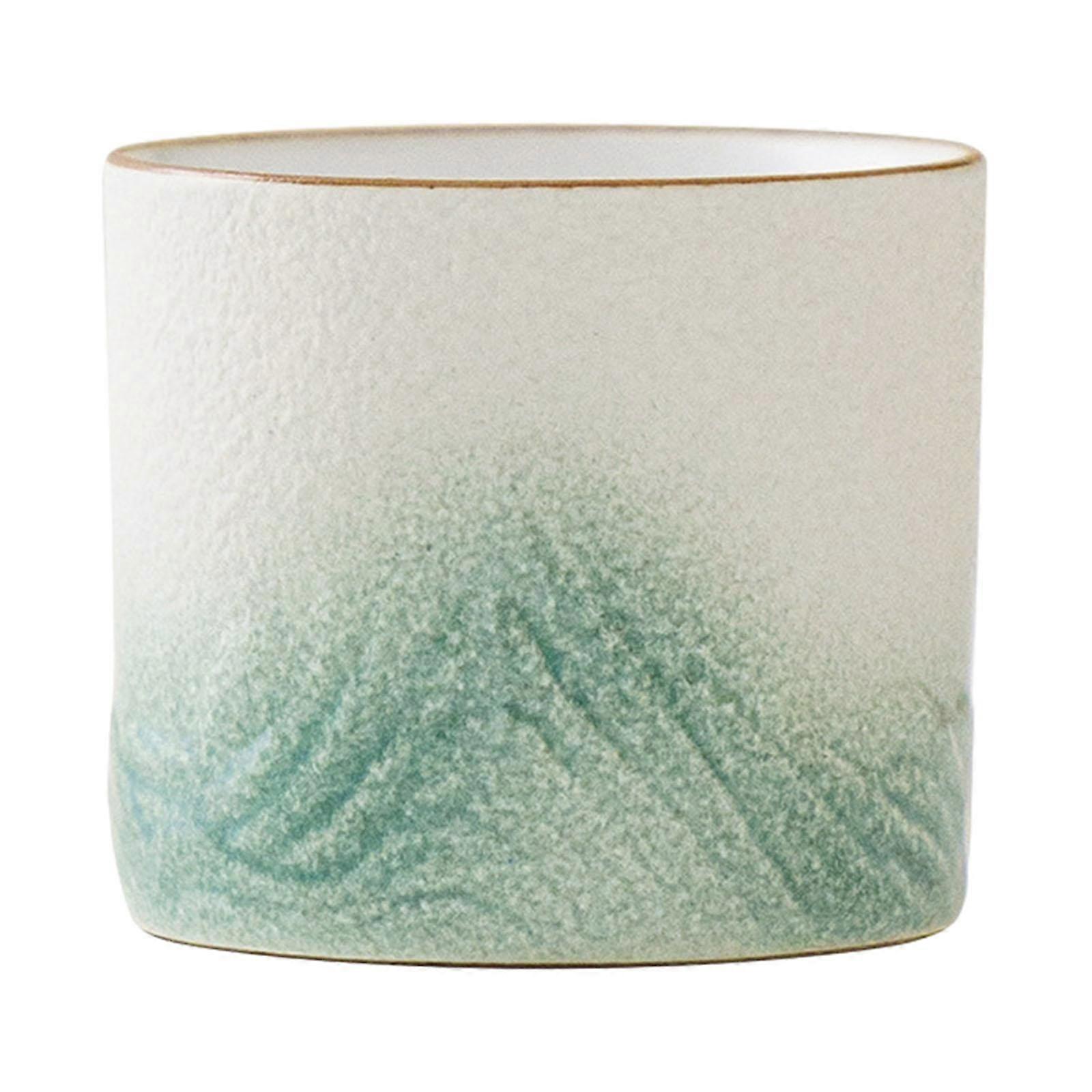 Porslin tekopp Målad lösblad tekopp för hem Vuxna Män Kvinnor Hotell grön