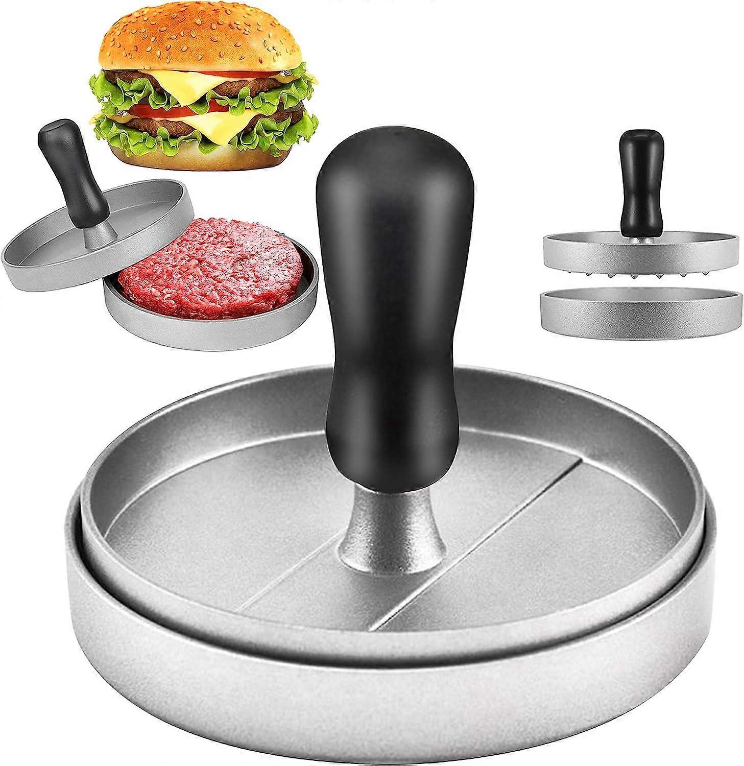 Food grade stainless steel burger machine, meat cake press with ABS handle, non stick burger machine, 12cm