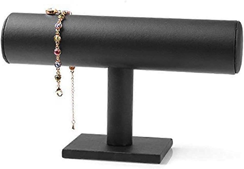 耐久性のある木製1層ブレスレットスタンドバングルディスプレイラックジュエリースタンドホルダーブレスレットジュエリー用ホルダー1個ブラック