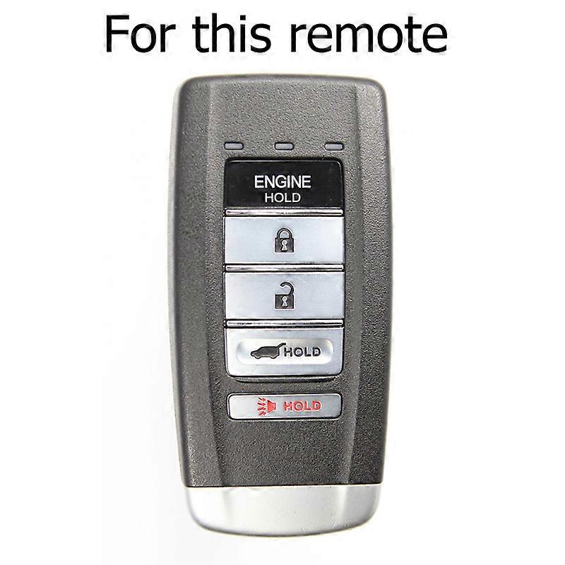 AX Silicone Remote Key Case Fob Shell Cover Skin Holder 5 Button For Acura MDX ADV RDX RLX ILX TLX