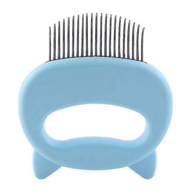 Cat Hair Removal Massaging Shell Comb-blue