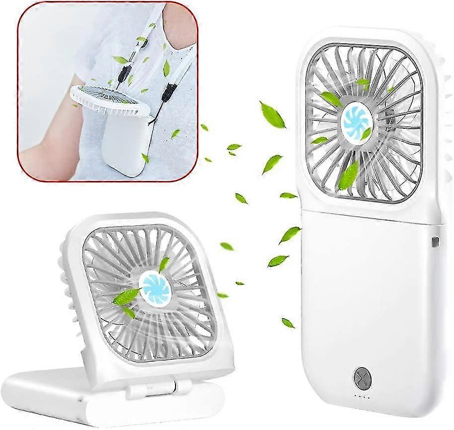 שדרוג 2025 מאוורר כף יד, מאוורר אישי קטן עם 3 מהירויות צוואר מאוורר נייד נטען