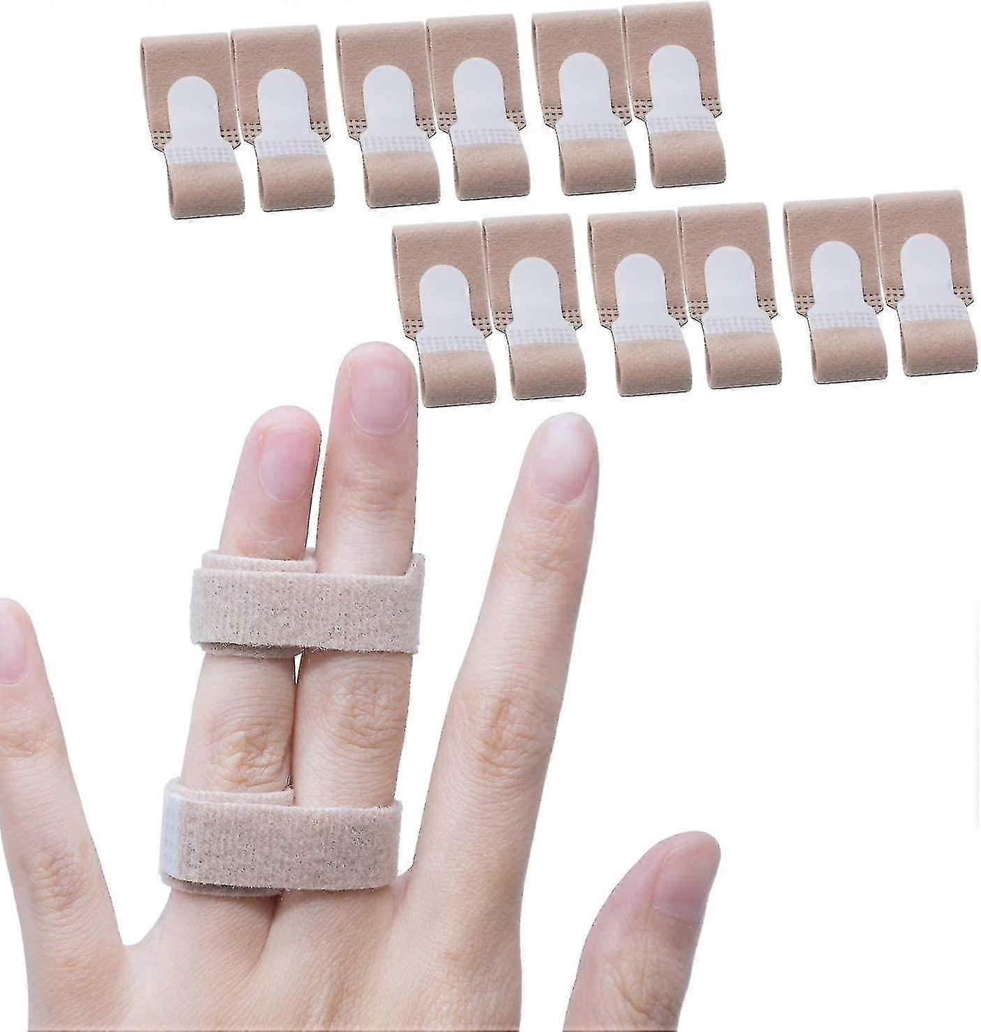 12 Pcs Of Finger Tape For Jammed, Swollen, Dislocated Finger Joint, Finger Brace Splints