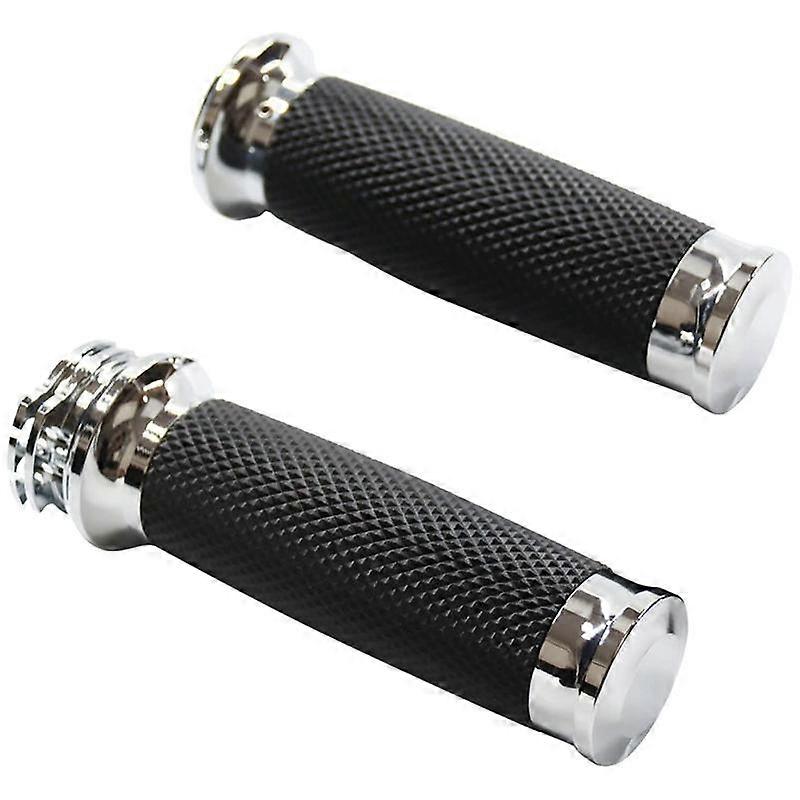 Universal 1In 25Mm Hand Grips Motorcycle Handle Bar Handlebar for Touring 883 1200 XR for Silver