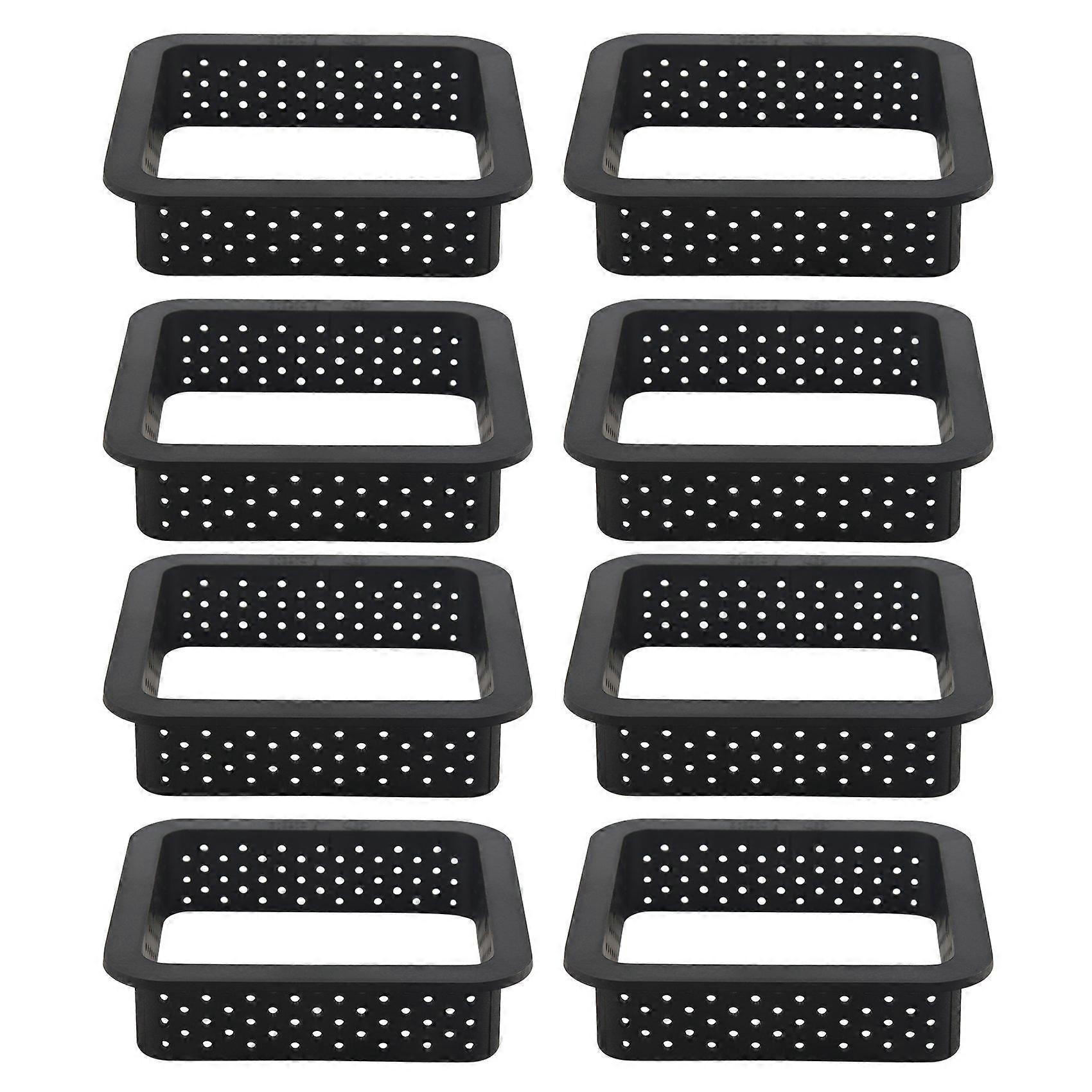 10 Pieces Tart Rings Heat-Resistant Perforated Cake Mousse Ring Non Stick Bakeware Tart Mini Cake M