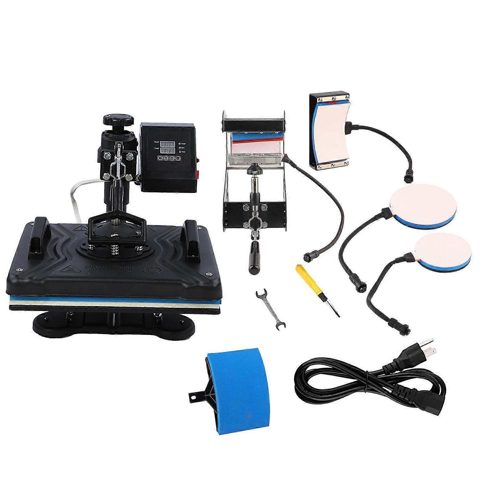 5 In-1 Multifunctional Heat Transfer Machine T shirt Mug Cup Heat Press Printer Machine