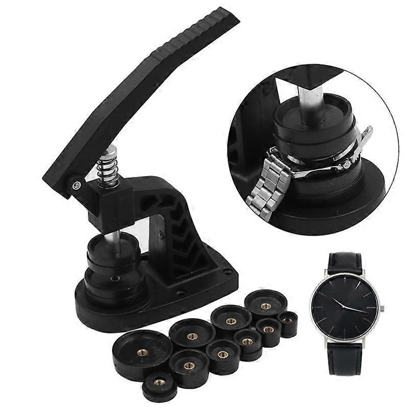 Watch Press Tool Kit Professional Capping Machine Watch Back Case Closer With 12 Dies For Repair Battery Replacement