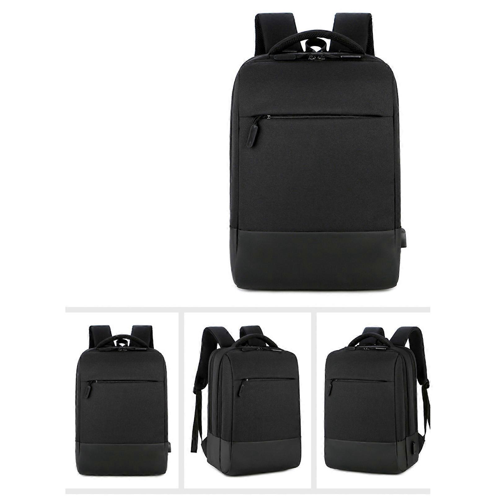 Men Business Travel Laptop Backpack Lightweight Carry On Backpack with USB Charging Port Black/Dark Blue/Wine Red/Dark Grey