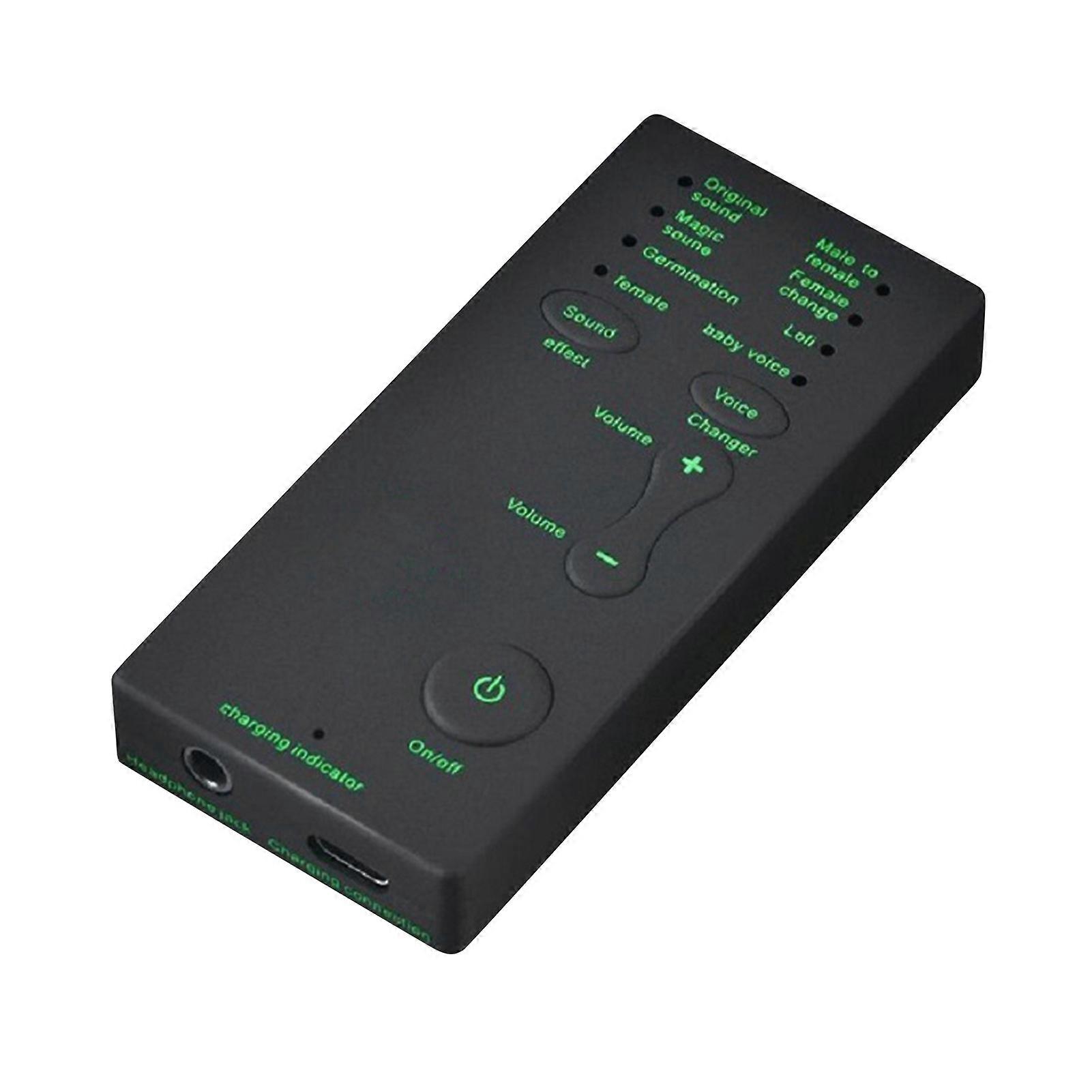 Mini Portable Sound Effects Machine Voice Changer Device Audio Card Sound Card Sound Changer for Live Streaming Online Chatting Singing for Smartphone