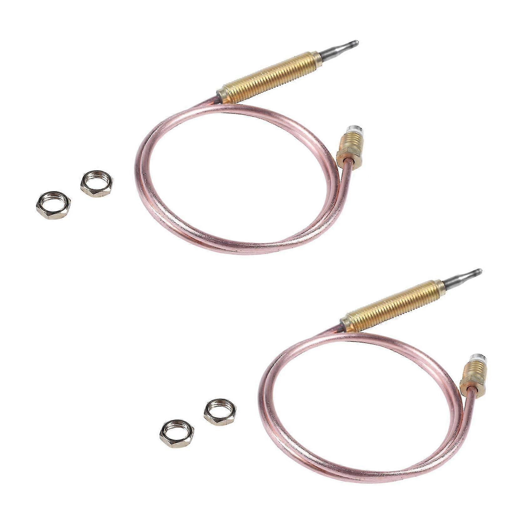 2x M8x1 Head And Nuts Gas Fire Pit And Fireplace Universal Thermocouple 600mm