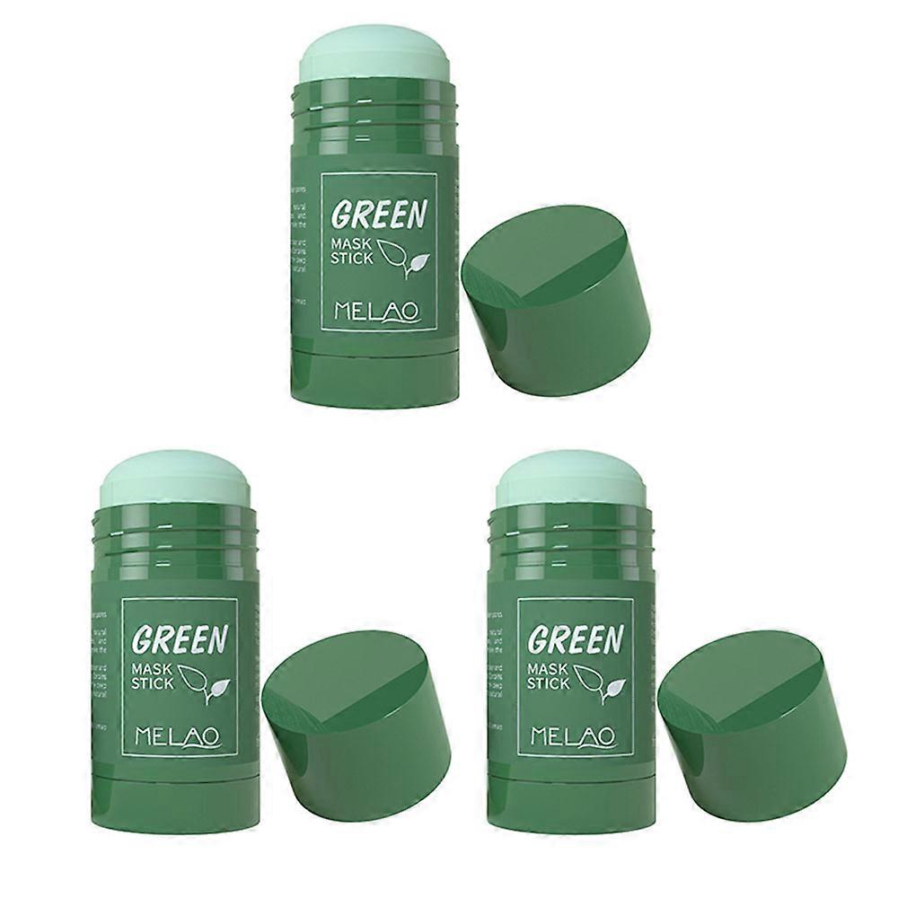 Green Tea Solid-mud Mask Brighten Deep Cleaning Face Mask for All Skin Types