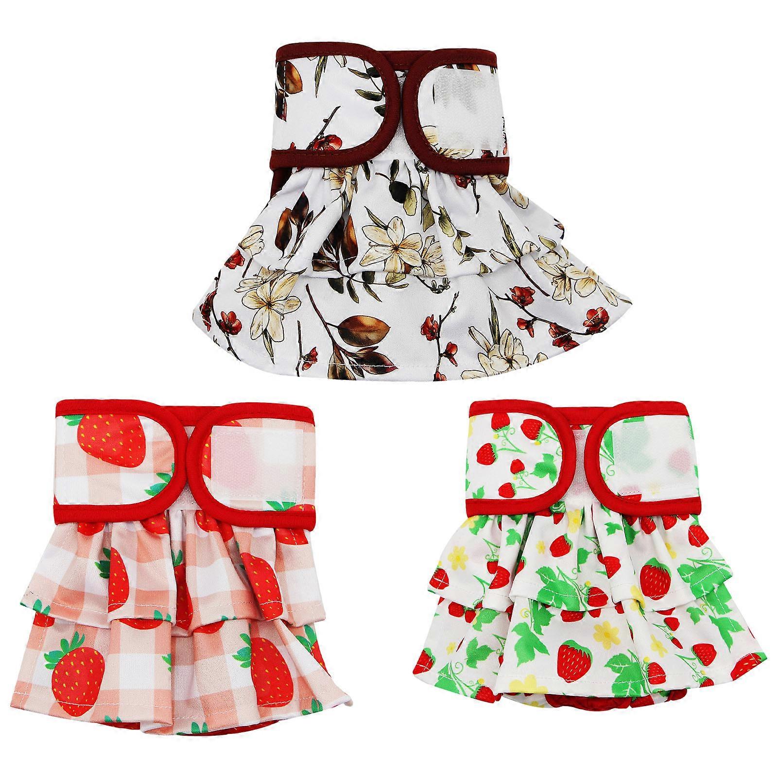 3 Pack Female Dog Diapers Soft Dog Diapers with 4 Layers for Girl Dog in Period Heat