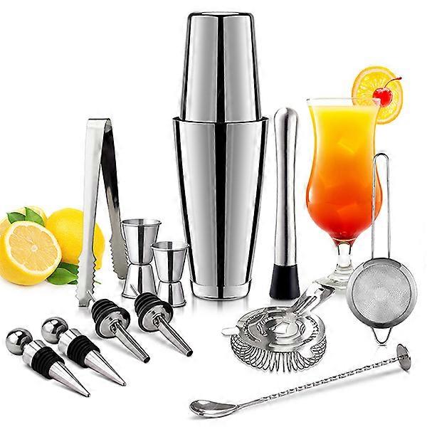 Hot Bar Set 13 Pcs/Set Stainless Steel Cocktail Shaker Set Mixer Drink Bartender Tool Home Brewery Professional Bar Accessories