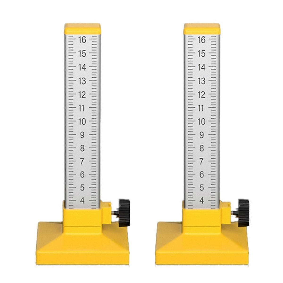 2PC Woodworking Equal Height Ruler Positioning Horizontal Elevation Ruler Double-Sided Scale Cerami