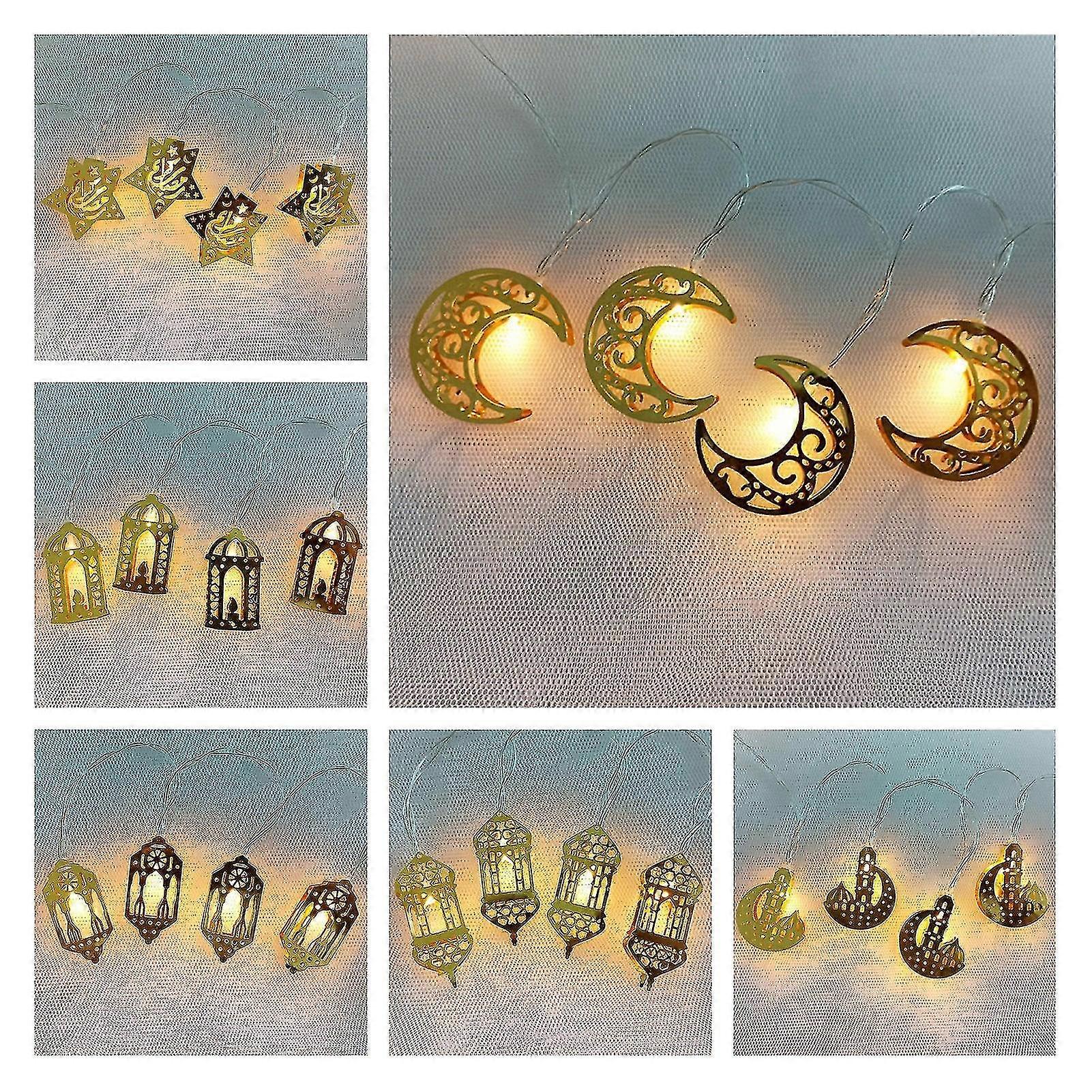 Vivid String Light Add Ambient Iron Delicate Workmanship Moon Star Led String Light Party Supplies