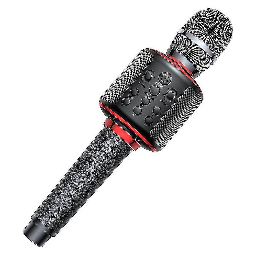 Wireless Bluetooth , 4-in-1 Portable Handheld Karaoke Mics Speaker Machine with Dual Sing for Home-B