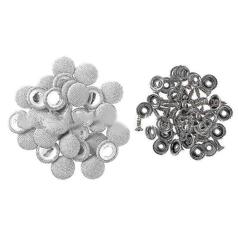 30pcs Car Ceiling Headliner Button Fixing Screw Cap Roof Snap Rivets Retainer--gray