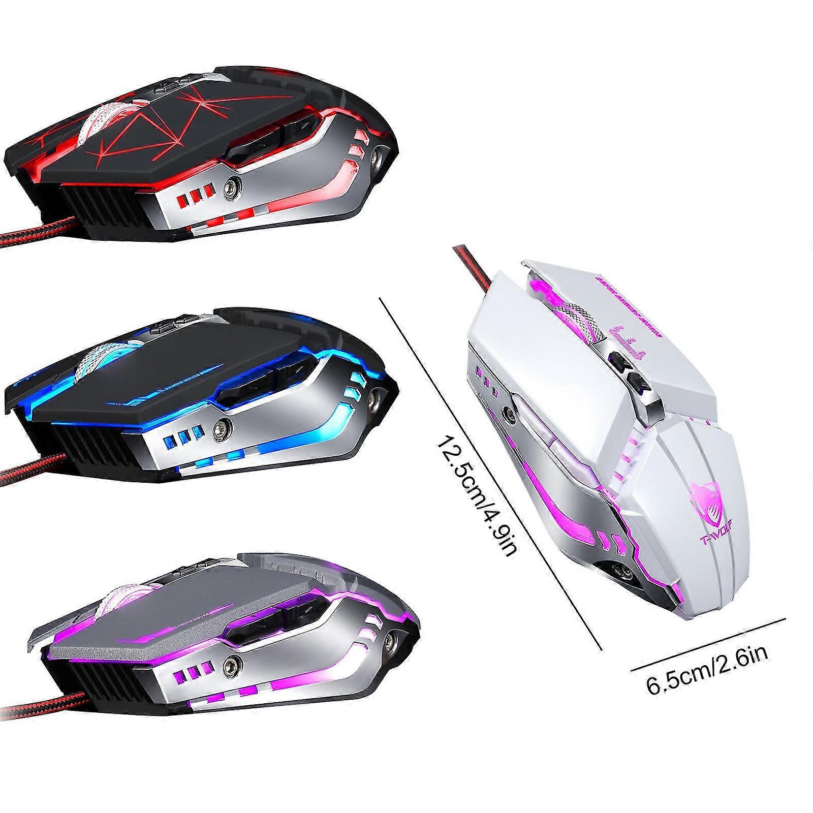 Wolf Wired Mouse Mechanical Game Computer Electronic Racing Horse Macro Programming