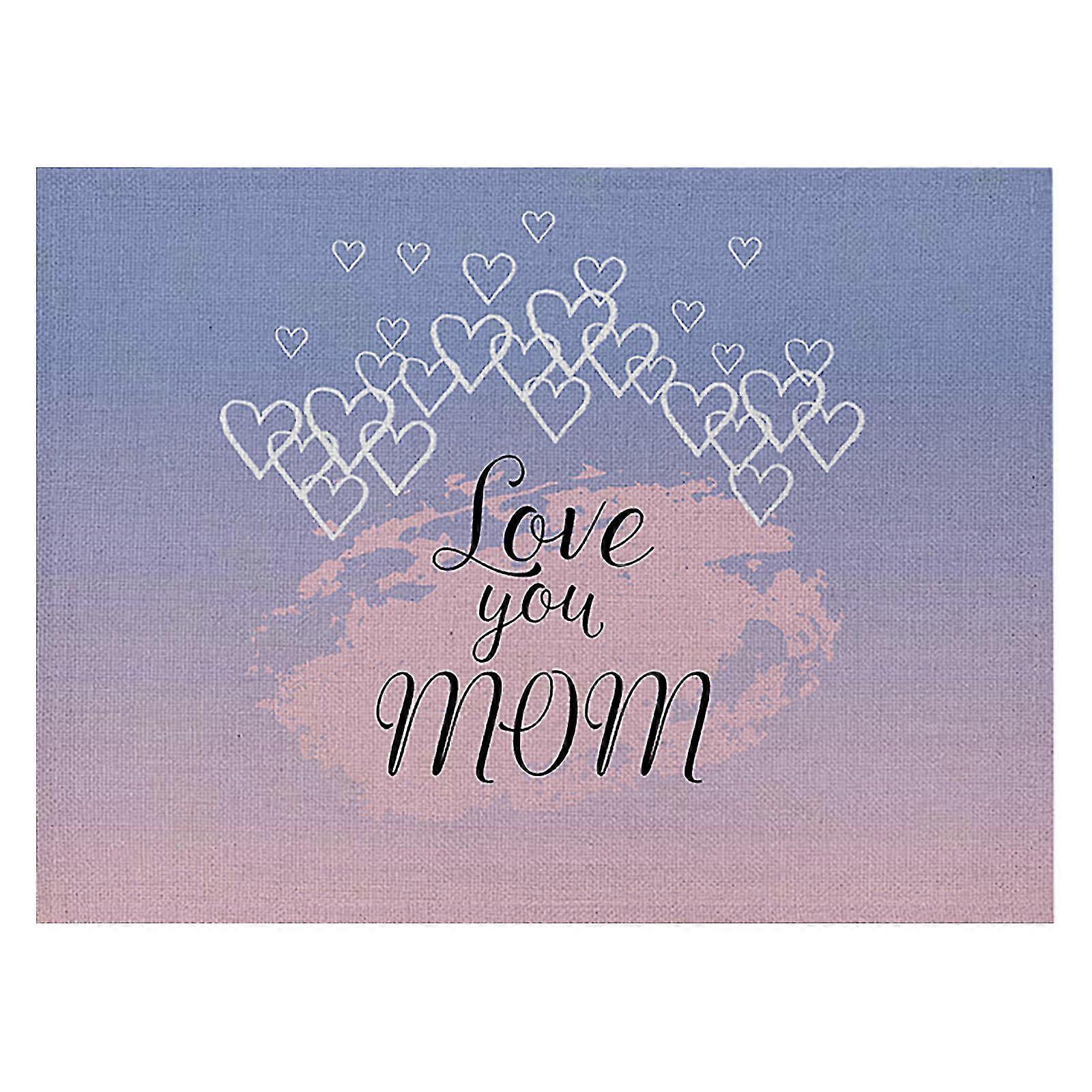 Tapete de mesa de isolamento térmico do Dia das Mães e do linho