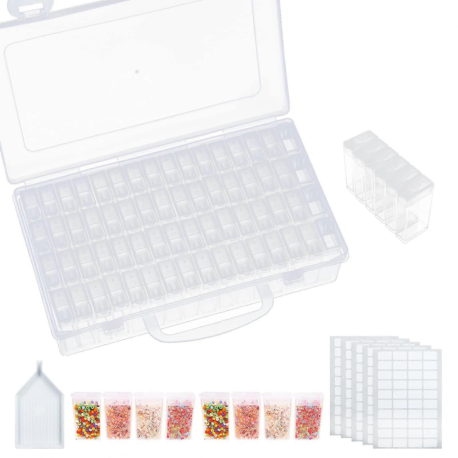 64 Grids Diamond Painting Accessories Display Box Plastic Diamond Dot Painting Storage Box Diamond Art Storage Boxes Beads Organiser Accessories Suppl