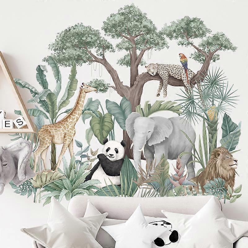 Jungle Safari Animal Wall Decals - Elephant, Giraffe Vinyl Stickers For Kids Bedroom & Nursery Decor - View #6