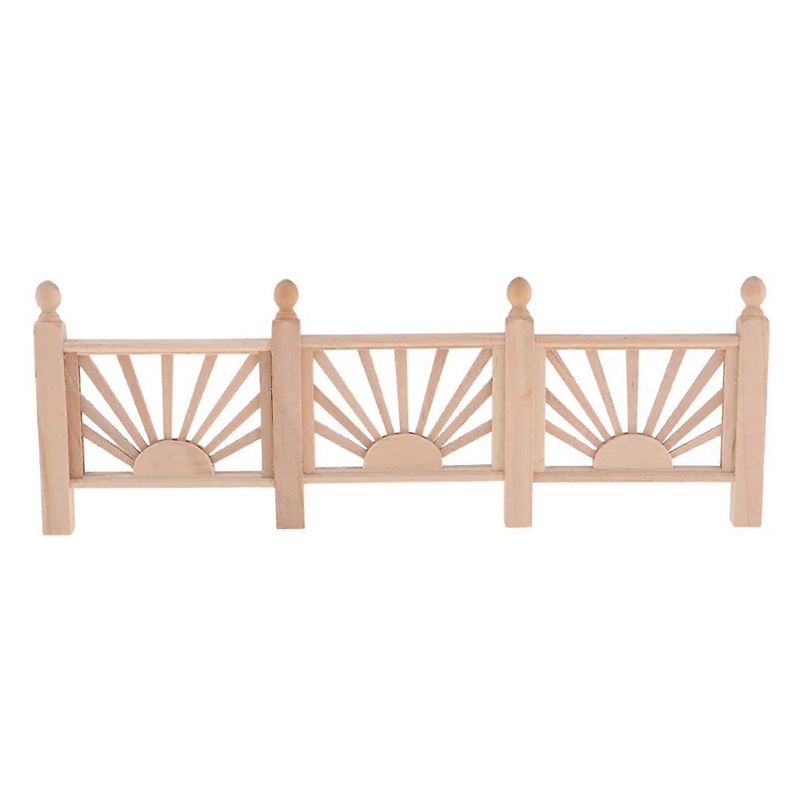 Mini Guardrail High Simulation DIY Accessories Wood Simulation Balcony Fence Accessories for Photo Props