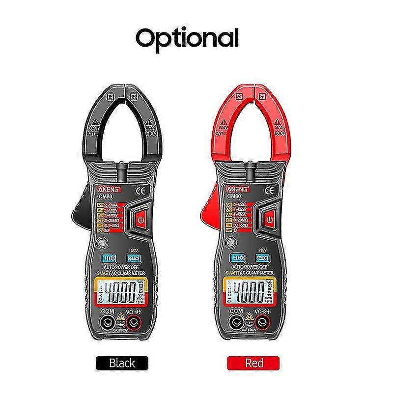 Cm80 Clamp Meter Clamp Type Multimeter 4000 Counts Auto Range Voltmeter 500a Ac Ammeter Resistance Meter With Flashlight