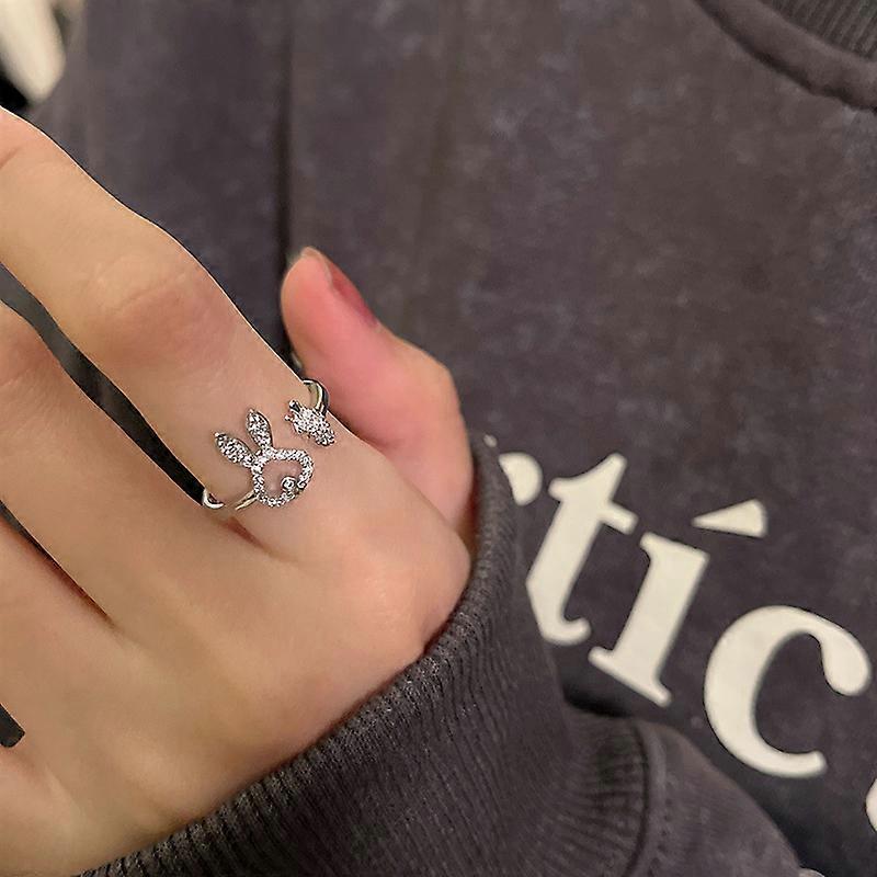 Adorable Rabbit And Carrot Ring